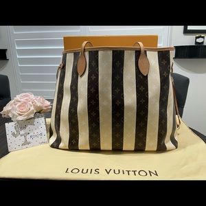 L0UIS Vuitton Rayures Neverfull XL